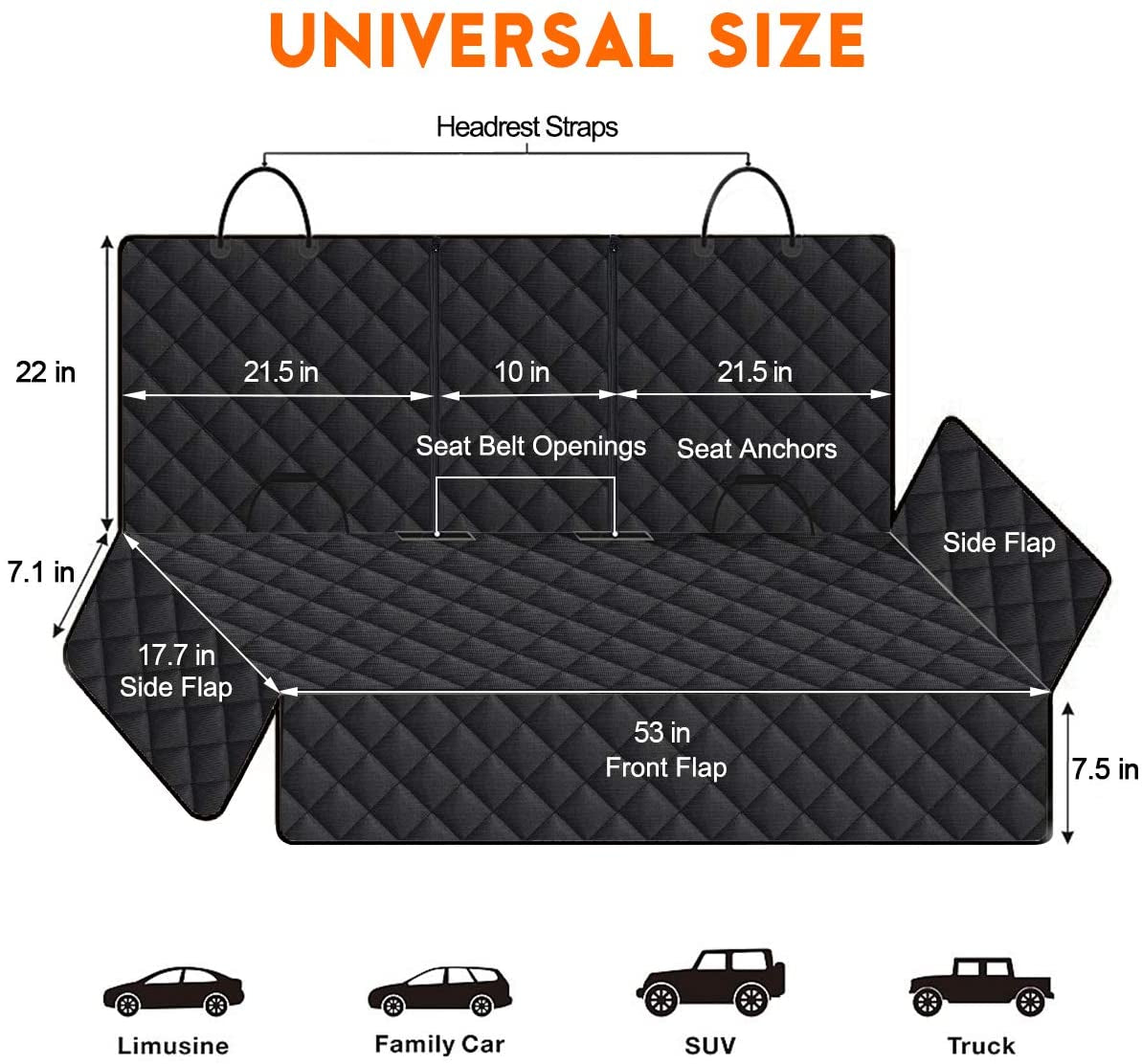 Premium Dog Car Seat Cover - Ultimate Back Seat Protector for Pets