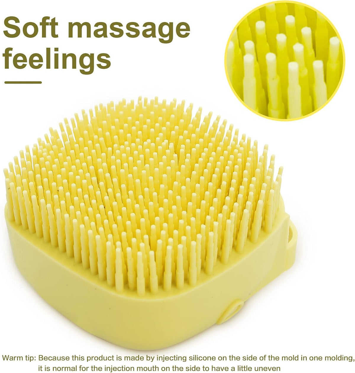 Revolutionary Yellow Pet Bath Brush with Built-in Shampoo Dispenser for Effortless Dog Grooming