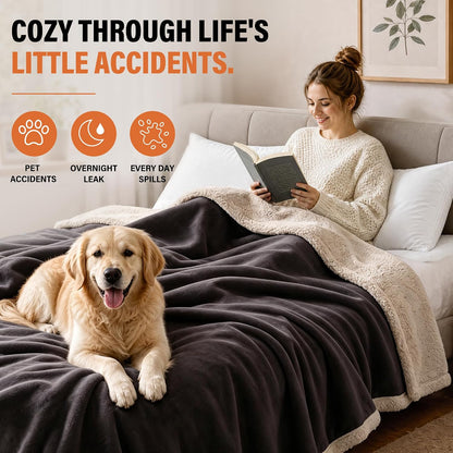 Reversible Waterproof Blanket for Bed – Leakproof Throw for Ultimate Protection